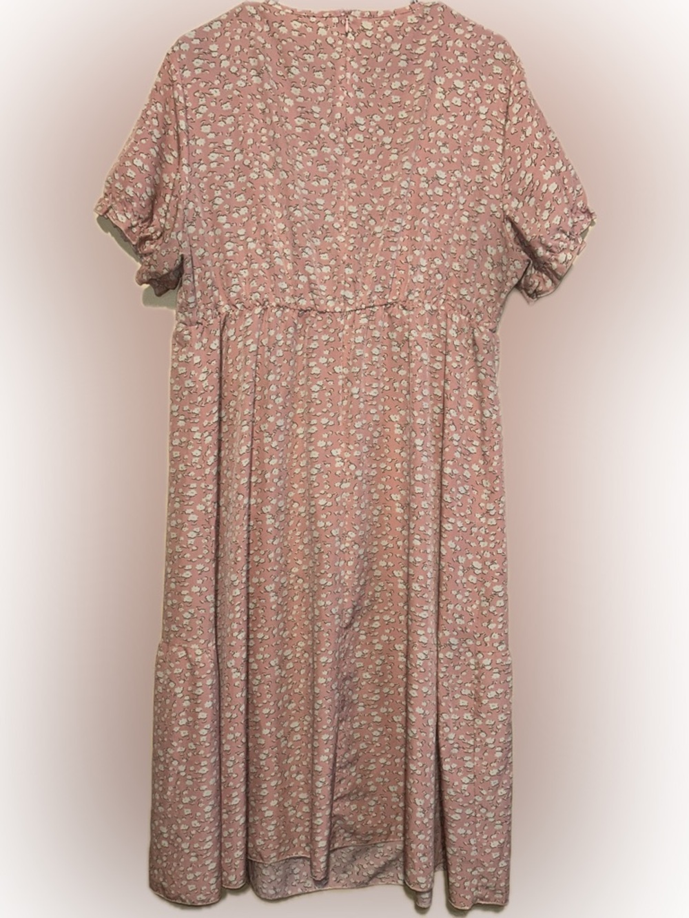 Women’s Dusty Rose Floral Midi Dress - Picture 5 of 6